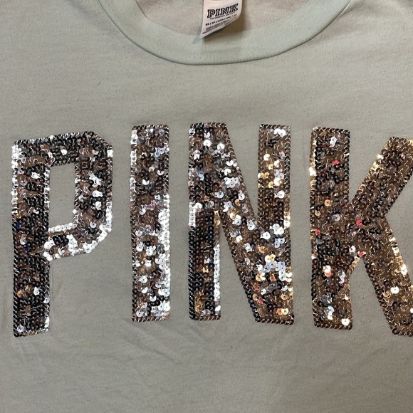 PINK Victoria’s Secret Oversized Sequin T-Shirt Size XS - Picture 2 of 6